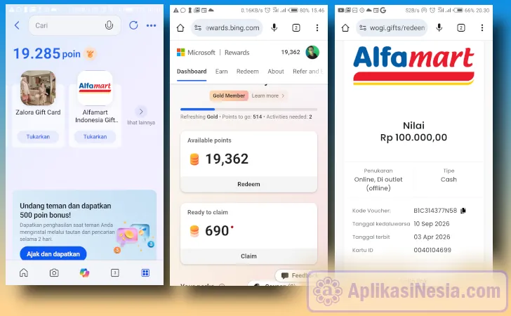 pengalaman menggunakan Microsoft Rewards