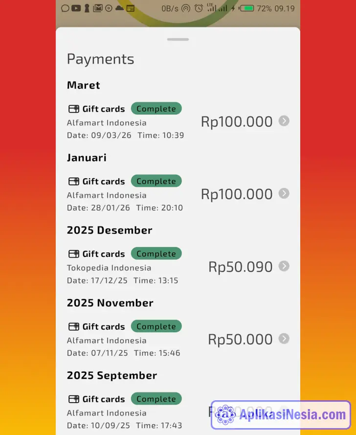 bukti pembayaran Attapoll