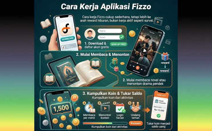 cara kerja Fizzo Novel & Drama