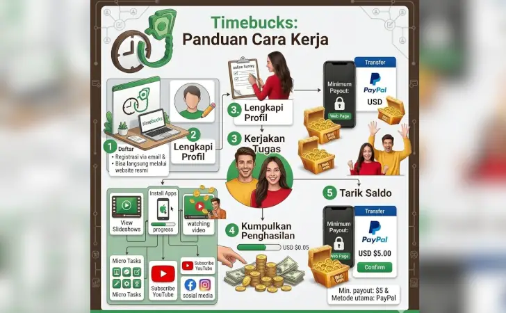 cara kerja Timebucks