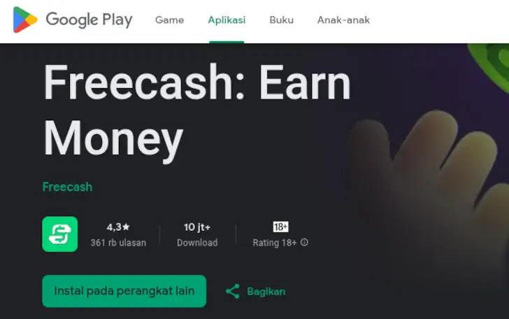 Freecash di Google Play