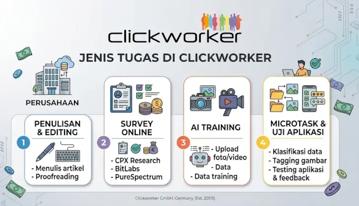 jenis tugas Clickworker