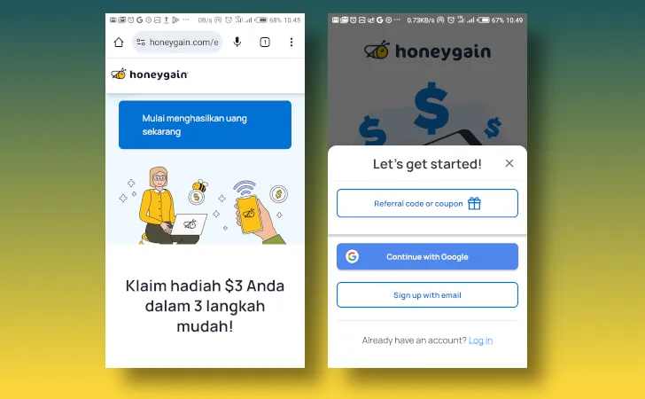 cara kerja Honeygain