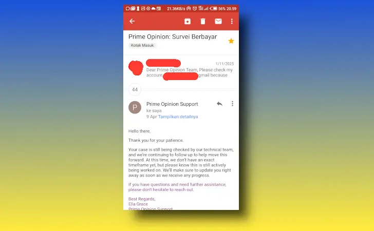 email support Prime Opinion