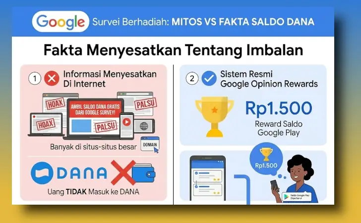 fakta Google Survei Berhadiah saldo DANA
