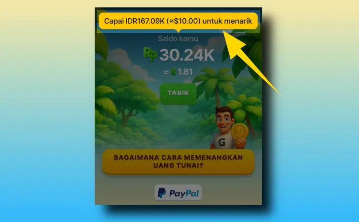 minimum penarikan Tropical Crush