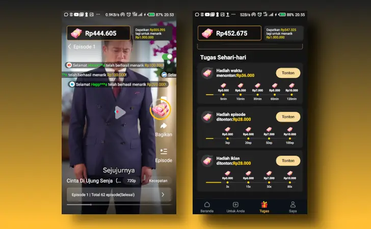 pengalaman menggunakan Gold Drama