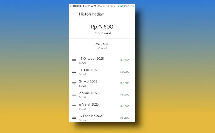 pengalaman menggunakan Google Survei Berhadiah