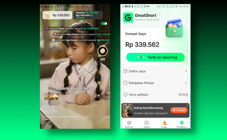 pengalaman menggunakan GreatShort