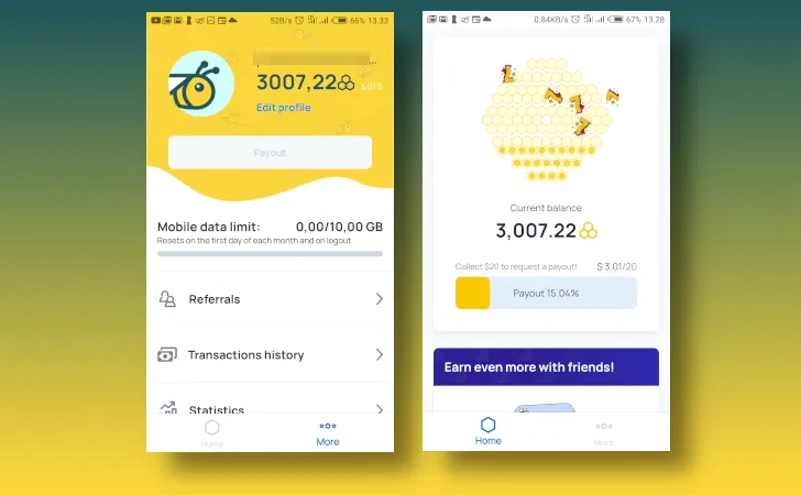 pengalaman menggunakan Honeygain