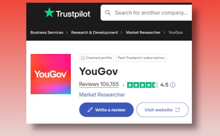 YouGov diTrustpilot