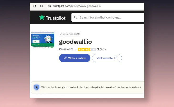 Goodwall Trustpilot