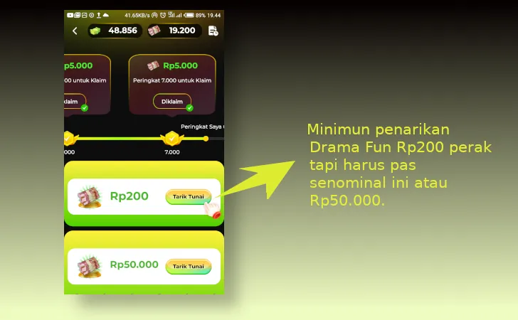 minimum penarikan Drama Fun