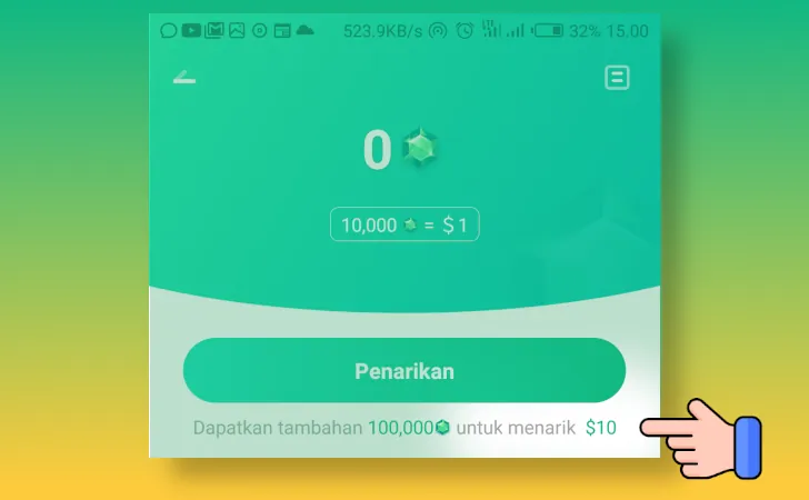 minimum penarikan Gemgala