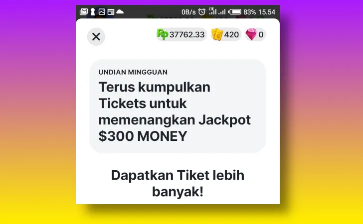 tiket undian Gamee Prizes